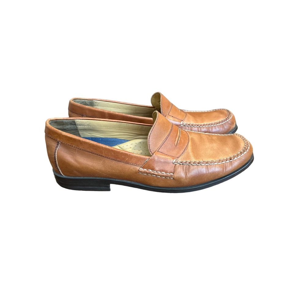 Men’s Umberto Raffini Genuine Leather Tan Loafers. size 12